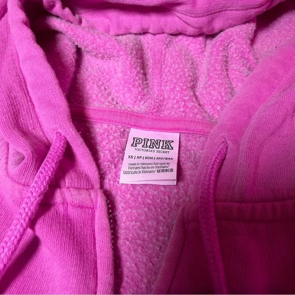 Victoria’s Secret PINK Zip Hoodie Size XS - Picture 4 of 6
